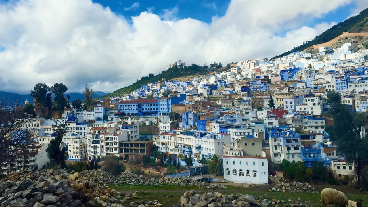 View over the blue-washed city of Chefchaouen